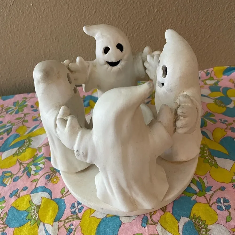 PENCO Vintage Four Ghost Candle Ceramic Holder